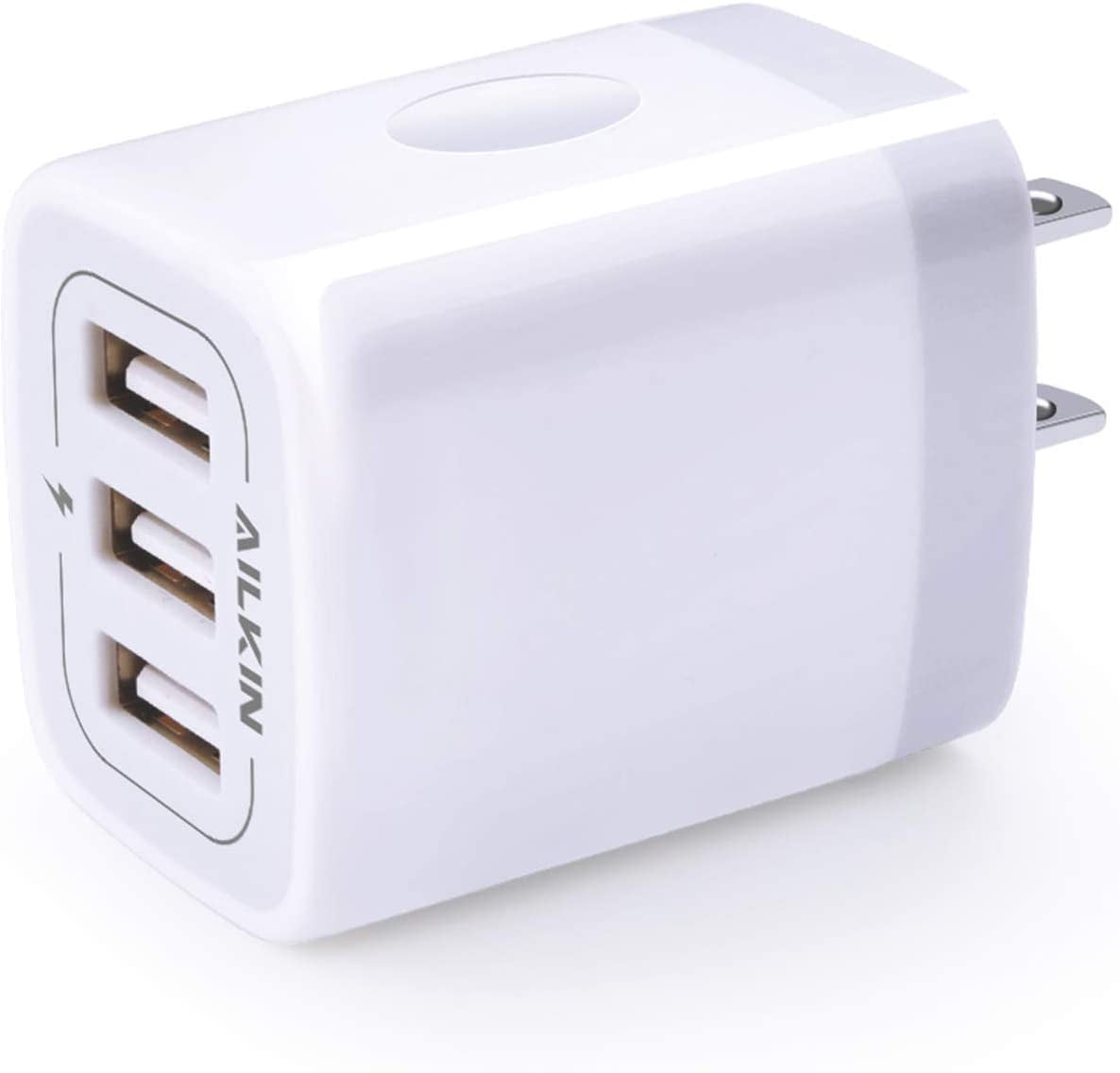 USB Charger Cube, Wall Charger Plug, 3.1A 3-Muti Port USB Adapter Power Plug Charging Station Box Base for Iphone 15 14 13 12 Pro Max Mini SE 11 Pro Max/X/8/7, Samsung Phones USB Charging Block